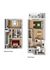Elegant 2-story floor plan showcasing a modern open-concept living area, stylish kitchen with breakfast bar, and two spacious bedrooms offering ultimate comfort and privacy. Apartment Homes In Leesville | Sycamore Point Apartment Homes