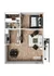 1 Bedroom 1 Bathroom Floorplan | Bayou Shadows Apartment Homes