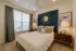 Luxurious bedroom with large windows