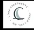 Cora Apartments logo with a modern design, featuring a stylized crescent moon in a minimalist style, located in Prior Lake, MN.