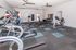 Modern fitness center equipped with state-of-the-art cardio machines, weightlifting equipment, and yoga balls for a comprehensive workout experience.