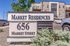 Modern signage for Market Residences at 656 Market Street, showcasing stylish urban living in a beautifully landscaped setting.