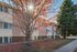 Inviting apartment exterior with charming autumn foliage, providing a serene and picturesque living environment.
