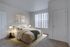 Bright and cozy bedroom with elegant decor, plush carpeting, and large sunlit window.