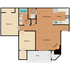 Two bedroom, one bath, 910 square foot apartment home