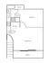Charming apartment floor plan with a spacious bedroom, cozy kitchen, inviting living room, and a delightful balcony.