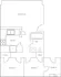 Inviting floor plan showcasing 3 cozy bedrooms, a modern kitchen, open living area, and a full bath with ample closet space.