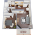 A1 1x1 floor plan