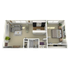 A1 1x1 floor plan
