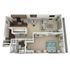A1 - One bedroom, one bath apartment floor plan