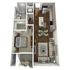 A1 - one bedroom, one bath apartment floor plan