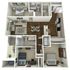 C1 - three bedroom, two bath apartment home