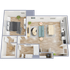 A1 - one bedroom, one bath apartment home
