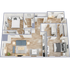 B1 - two bedroom, two bath apartment floor plan