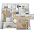 A1 - one bedroom, one bath apartment home