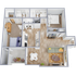 B1 - Two bedroom, two bath apartment home
