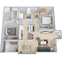 B1 - two bedroom, two bath apartment home