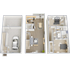B1 - two bedroom, two and a half bath townhomes in Shawnee, KS