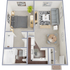 A1 - One bedroom, one bath, 520 square foot apartment
