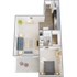 A5 - One bedroom, one bath, 588 square foot apartment