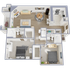 Malachite - two bedroom, two bath, 1,045 square foot apartment