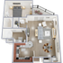 One bedroom, one bath, 900 square foot apartment home