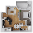 744 square foot, one bedroom, one bath apartment home