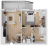 Zeal 2 - 506 square foot one bedroom, one bath apartment