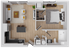 Gusto 1 - 611 square foot one bedroom, one bath apartment