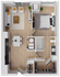 Gusto 3 - 687 square foot one bedroom, one bath apartment
