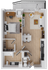 Zeal 3 - 740 square foot one bedroom, one bath apartment