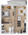 Zeal 6 - 884 square foot one bedroom, one bath apartment