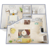 A1 - 446 square foot one bedroom, one bath apartment