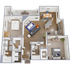 B5 - 1,145 square foot, two bedroom, two bath apartment