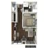 563 square foot one bedroom, one bath apartment home