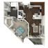 700 square foot one bedroom, one bath apartment home