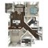 1,187 square foot two bedroom, two bath apartment home