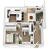 665 square foot one bedroom, one bath apartment home