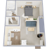 A1 - One bedroom, one bath, 534 square foot apartment home