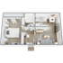 One bedroom, one bath apartment home