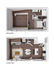 Modern two-level floor plan showcasing an open-concept living and dining area, spacious kitchen, cozy bedroom, and stylish bathroom with elegant hardwood flooring.