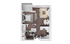 Modern floor plan showcasing a spacious one-bedroom apartment with an open-concept living area, sleek kitchen with breakfast bar, and cozy balcony space.