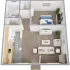 One bedroom, one bath, 528 sq ft apartment home