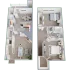 Two bedroom, one and a half bath, 1,023 sq ft