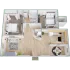 2 Bed, 1 Bath, 1020 sq ft