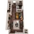 Modern 1-bedroom apartment floor plan with an elegant open-concept living area, stylish kitchen, and sleek bathroom design.