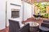 Outdoor fireplace lounge