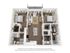 The Linden 1,047 SF Two Bedroom Apartment