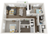 2 Bed / 2 Bath | 1,189 SF