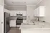 Modern kitchen with sleek stainless steel appliances, elegant countertops, and white cabinetry offering a sophisticated culinary experience.